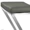 Armen Living Atlantis 26" Counter Height Backless Gray Faux Leather and Brushed Stainless Steel Bar Stool LCAT26BAGR - alternate 5